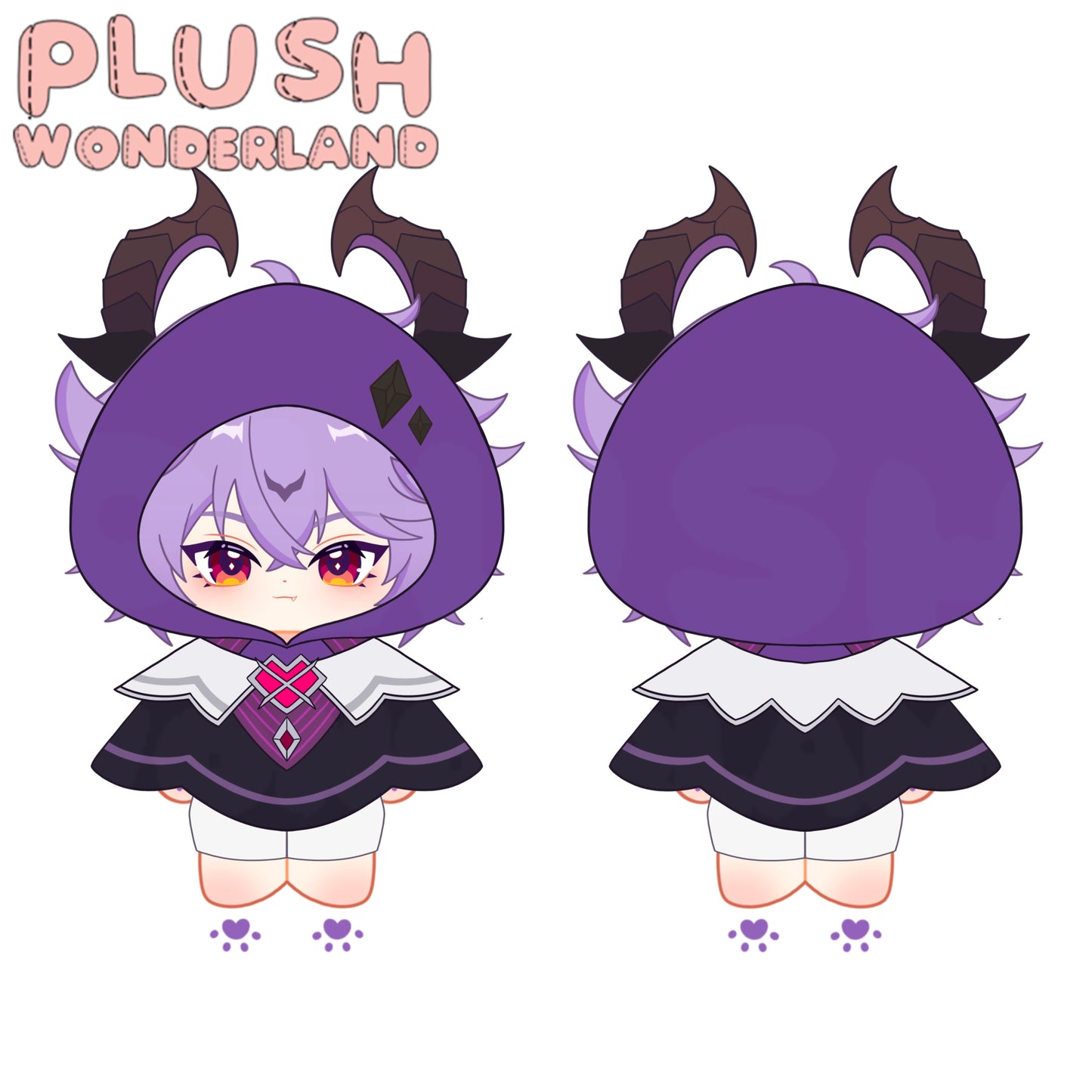 【Sample Making】PLUSH WONDERLAND Purple Hair Plushie 20CM Cotton Doll