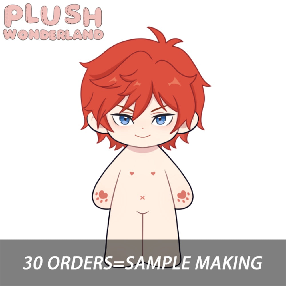 【Plushie Design】 Bright Red‑Haired Knight 20CM Cotton Doll FANMADE