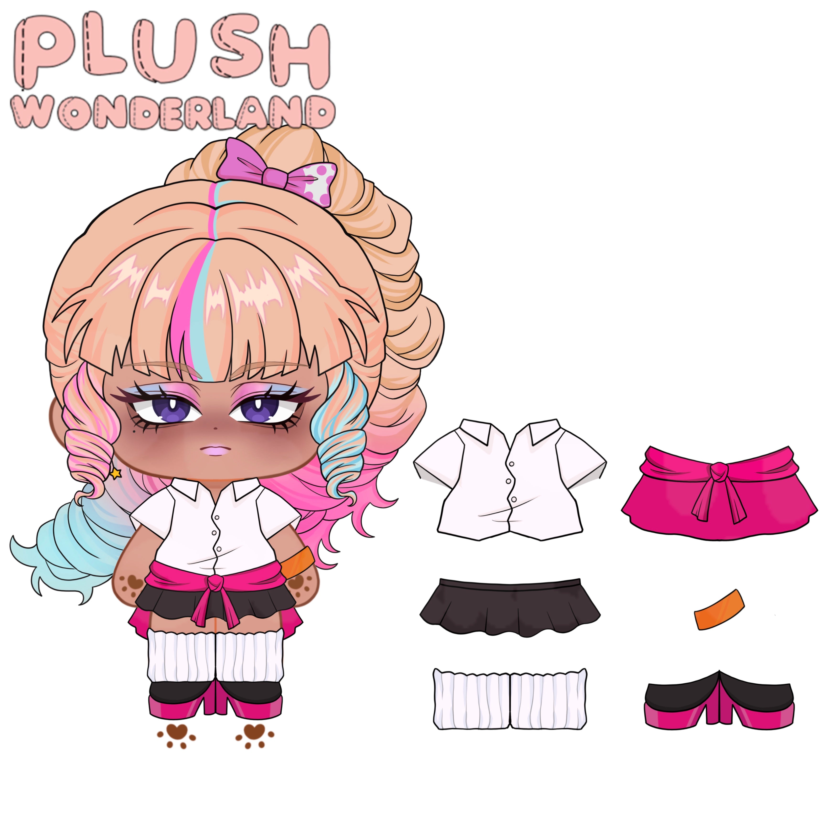 【Poll-Failed】【Authorized】PLUSH WONDERLAND The Kid at the Back Brittney Claire Plushie 20CM Doll FANMADE