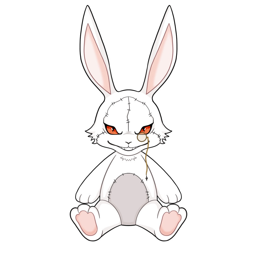 【Sample Making】PLUSH WONDERLAND Demon RB  Plushie 30CM Cotton Doll Rabbit