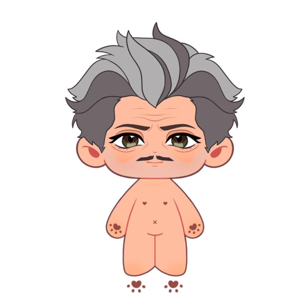 【Umfrage gescheitert】Plüschtier „Mann mit Schnurrbart“ aus dem Wunderland, 20 cm, Fan-Herstellung