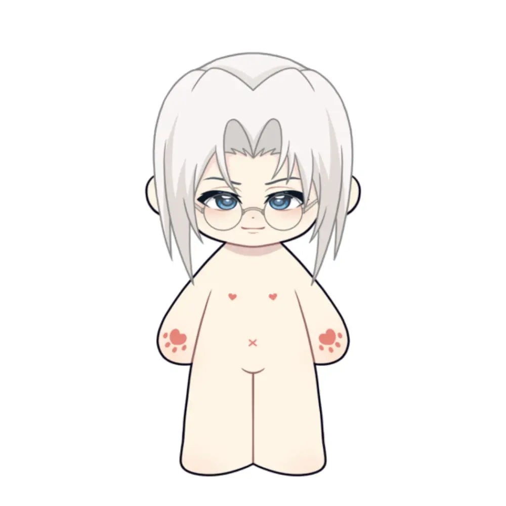 【Plushie Design】Silver‑Haired Cleric Man 20CM Cotton Doll FANMADE