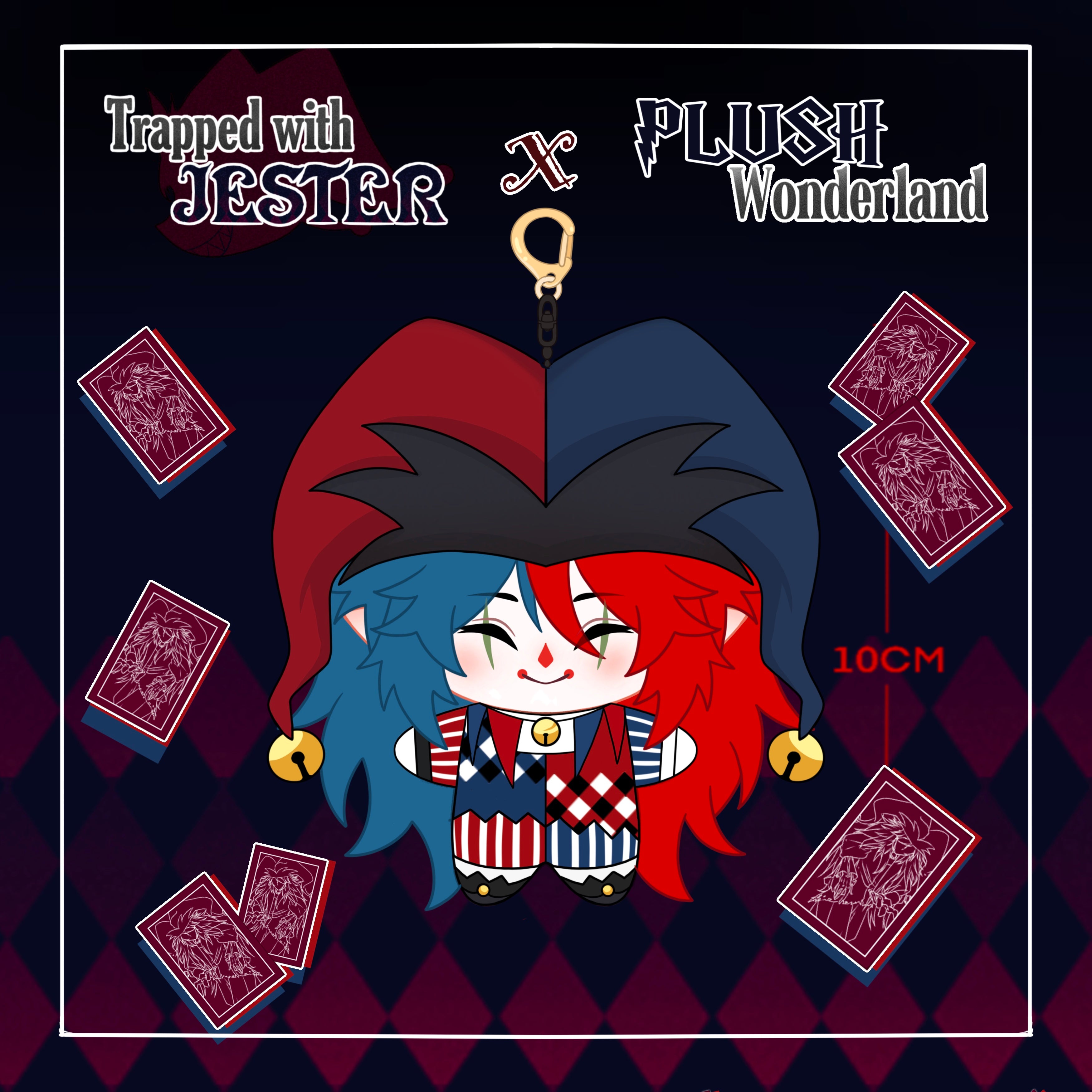 【PRESALE】【Authorized】【10CM Doll】PLUSH WONDERLAND Trapped with Jester Jester Plushie 10CM Doll Pendant Keychain