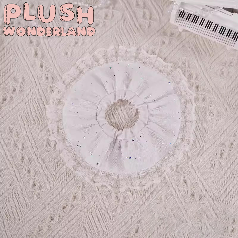 【Auf Lager】Plüschtier WUNDERLAND 20 cm, Baumwollpuppe, weißes Kleid mit Stütze/Unterrock, FANMADE 