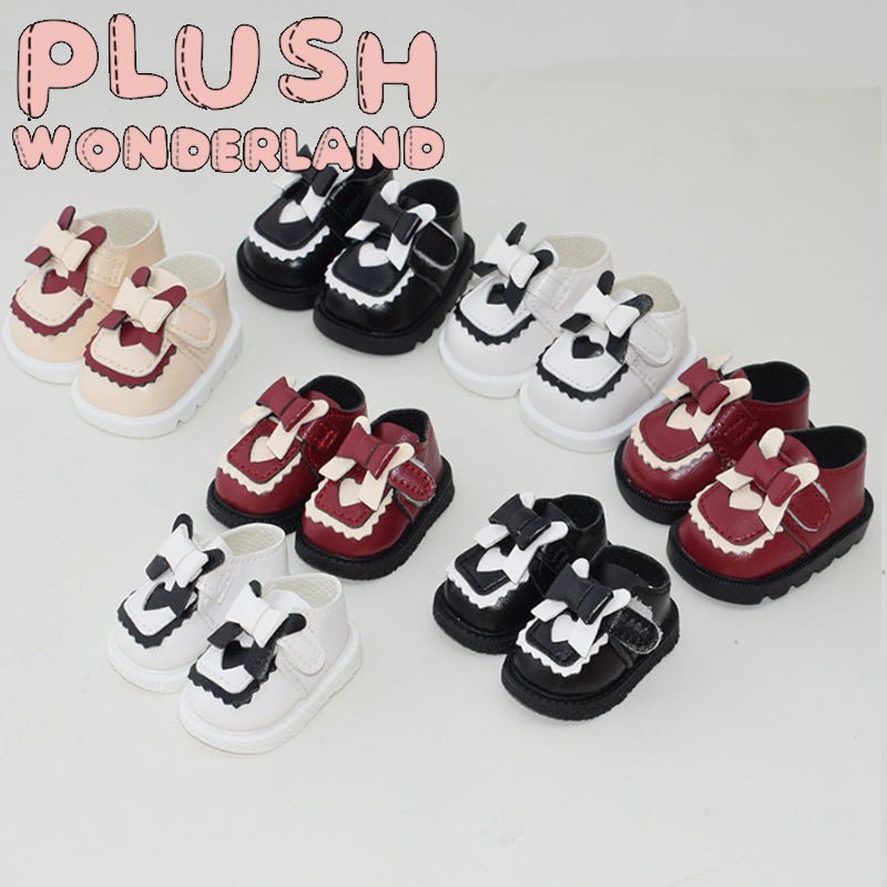 【Auf Lager】Plüsch-Wunderland-Liebesherz-Schleifen-Prinzessinnenschuhe, 20 cm, Puppen-Plüschschuhe