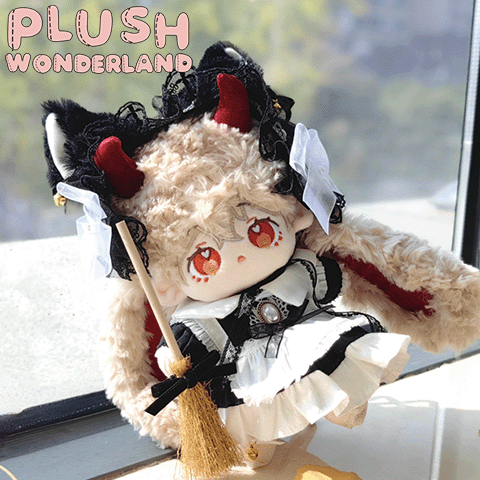 【In Stock】PLUSH WONDERLAND Cat Maid Dress  Cotton Doll  Clothes 20 CM