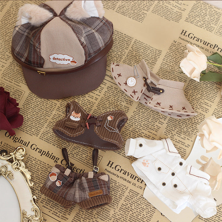 【In Stock】PLUSH WONDERLAND Detective Doll Plush Clothes 20 CM Detective Cloak Cute