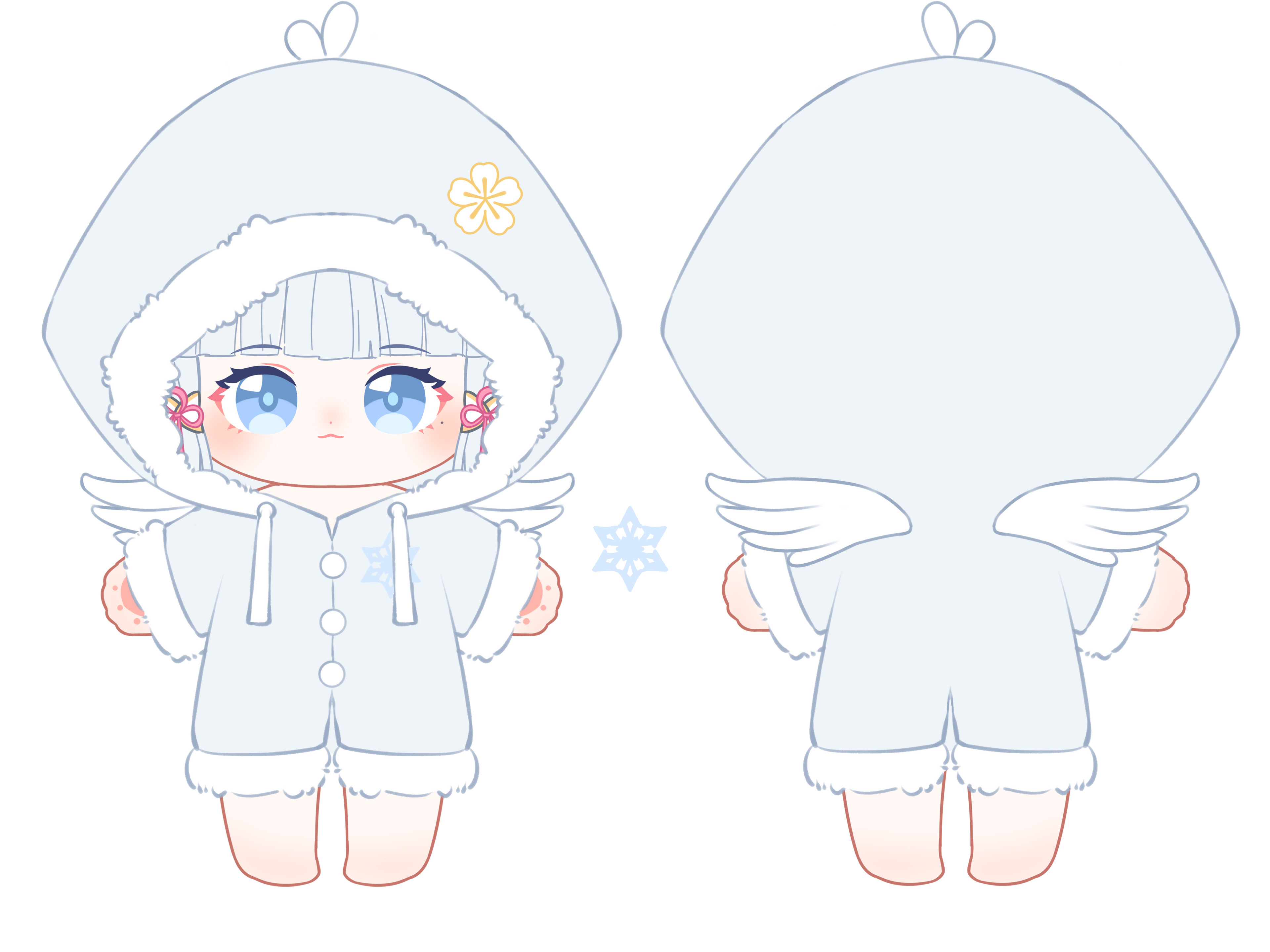 【Letzte Charge】【Auf Lager】Plüschtier „Wunderland“ – Prinzessin Reiher – 20 cm – Fanartikel