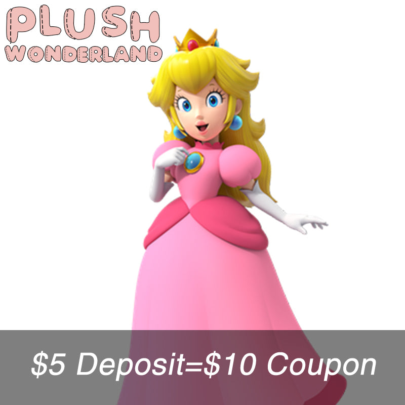 【DEPOSIT】PLUSH WONDERLAND  Super Mario Princess Peach Toadstool Doll Plushie 20CM  FANMADE